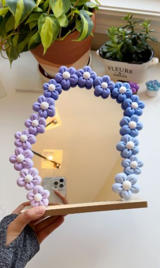 DIY clay mirror